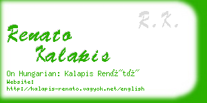 renato kalapis business card